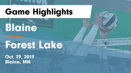 Blaine  vs Forest Lake Game Highlights - Oct. 29, 2019