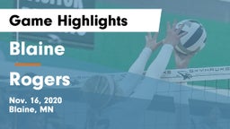 Blaine  vs Rogers  Game Highlights - Nov. 16, 2020