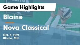 Blaine  vs Nova Classical  Game Highlights - Oct. 3, 2021