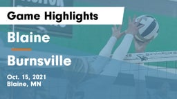 Blaine  vs Burnsville Game Highlights - Oct. 15, 2021