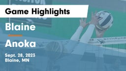 Blaine  vs Anoka  Game Highlights - Sept. 28, 2023