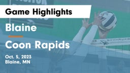 Blaine  vs Coon Rapids  Game Highlights - Oct. 5, 2023