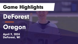 DeForest  vs Oregon  Game Highlights - April 9, 2024