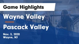 Wayne Valley  vs Pascack Valley  Game Highlights - Nov. 3, 2020