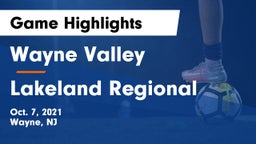 Wayne Valley  vs Lakeland Regional  Game Highlights - Oct. 7, 2021