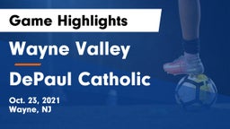 Wayne Valley  vs DePaul Catholic  Game Highlights - Oct. 23, 2021