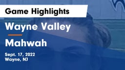 Wayne Valley  vs Mahwah  Game Highlights - Sept. 17, 2022