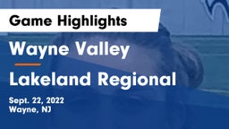 Wayne Valley  vs Lakeland Regional  Game Highlights - Sept. 22, 2022