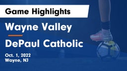 Wayne Valley  vs DePaul Catholic  Game Highlights - Oct. 1, 2022