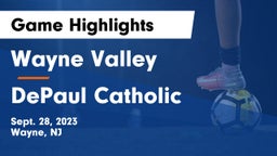 Wayne Valley  vs DePaul Catholic  Game Highlights - Sept. 28, 2023