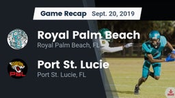 Recap: Royal Palm Beach  vs. Port St. Lucie  2019