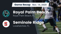 Recap: Royal Palm Beach  vs. Seminole Ridge  2020