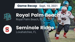 Recap: Royal Palm Beach  vs. Seminole Ridge  2021