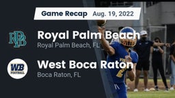 Recap: Royal Palm Beach  vs. West Boca Raton  2022