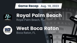 Recap: Royal Palm Beach  vs. West Boca Raton  2023