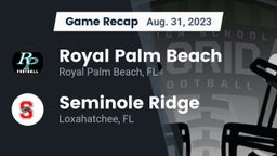 Recap: Royal Palm Beach  vs. Seminole Ridge  2023