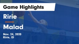 Ririe  vs Malad Game Highlights - Nov. 24, 2020