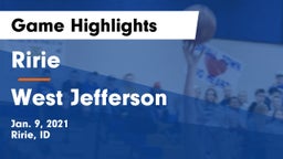 Ririe  vs West Jefferson  Game Highlights - Jan. 9, 2021