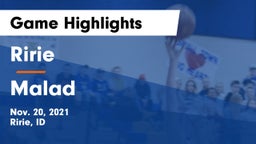 Ririe  vs Malad Game Highlights - Nov. 20, 2021