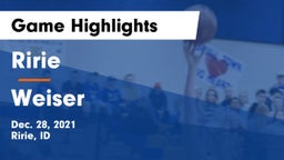 Ririe  vs Weiser Game Highlights - Dec. 28, 2021