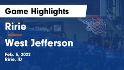 Ririe  vs West Jefferson  Game Highlights - Feb. 5, 2022