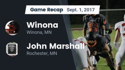 Recap: Winona  vs. John Marshall Football 2017