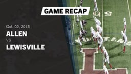 Recap: Allen  vs. Lewisville  2015