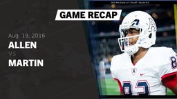 Recap: Allen  vs. Martin  2016