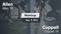 Matchup: Allen  vs. Coppell  2016