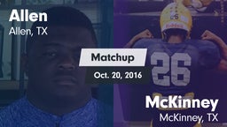 Matchup: Allen  vs. McKinney  2016