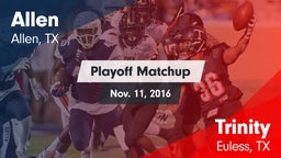 Matchup: Allen  vs. Trinity  2016