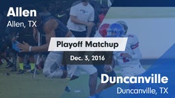Matchup: Allen  vs. Duncanville  2016