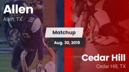 Matchup: Allen  vs. Cedar Hill  2019