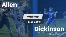 Matchup: Allen  vs. Dickinson  2019