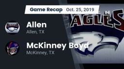 Recap: Allen  vs. McKinney Boyd  2019