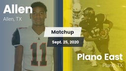 Matchup: Allen  vs. Plano East  2020