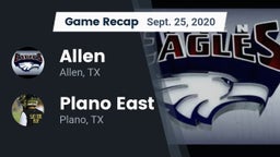 Recap: Allen  vs. Plano East  2020