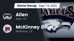 Recap: Allen  vs. McKinney Boyd  2022