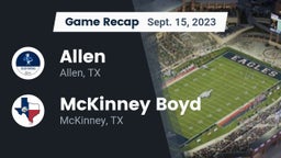 Recap: Allen  vs. McKinney Boyd  2023