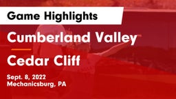 Cumberland Valley  vs Cedar Cliff  Game Highlights - Sept. 8, 2022