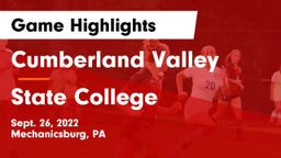 Cumberland Valley  vs State College  Game Highlights - Sept. 26, 2022