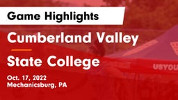 Cumberland Valley  vs State College  Game Highlights - Oct. 17, 2022