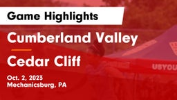 Cumberland Valley  vs Cedar Cliff  Game Highlights - Oct. 2, 2023