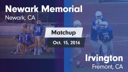 Matchup: Newark Memorial vs. Irvington  2016