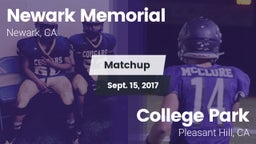 Matchup: Newark Memorial vs. College Park  2017