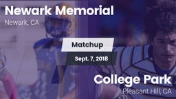 Matchup: Newark Memorial vs. College Park  2018