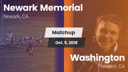 Matchup: Newark Memorial vs. Washington  2018