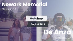 Matchup: Newark Memorial vs. De Anza  2019