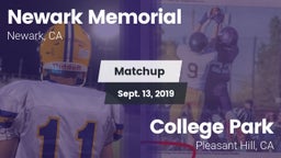 Matchup: Newark Memorial vs. College Park  2019