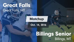 Matchup: Great Falls High vs. Billings Senior  2016